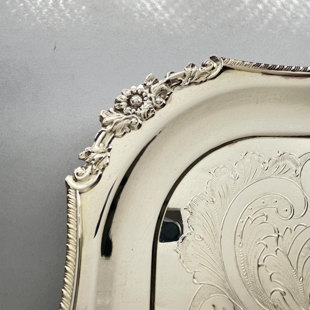 Viners】 ギャラリートレー 56cm 【シルバープレート】ハンドル 大型