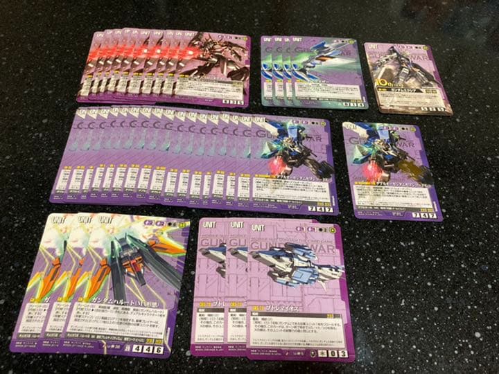 ガンダムウォー ダブルオー系カードセット 00 紫 ガンダムウォー 赤紫