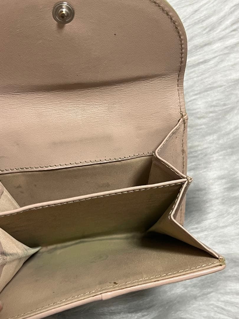 Dior トロッター リボン ベージュ 二つ折り 財布　 小銭入れ