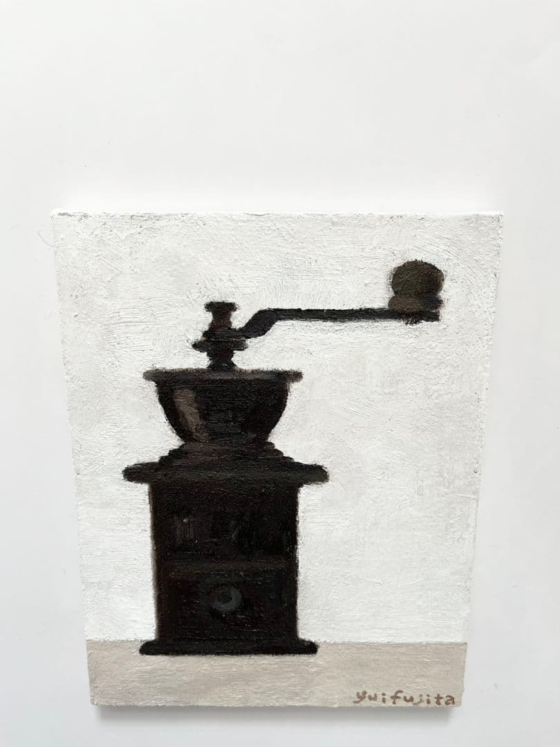 油彩画　コーヒーミル