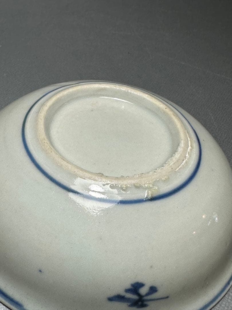 古伊万里　花籠紋様　小皿　豆皿　5枚セット　染付