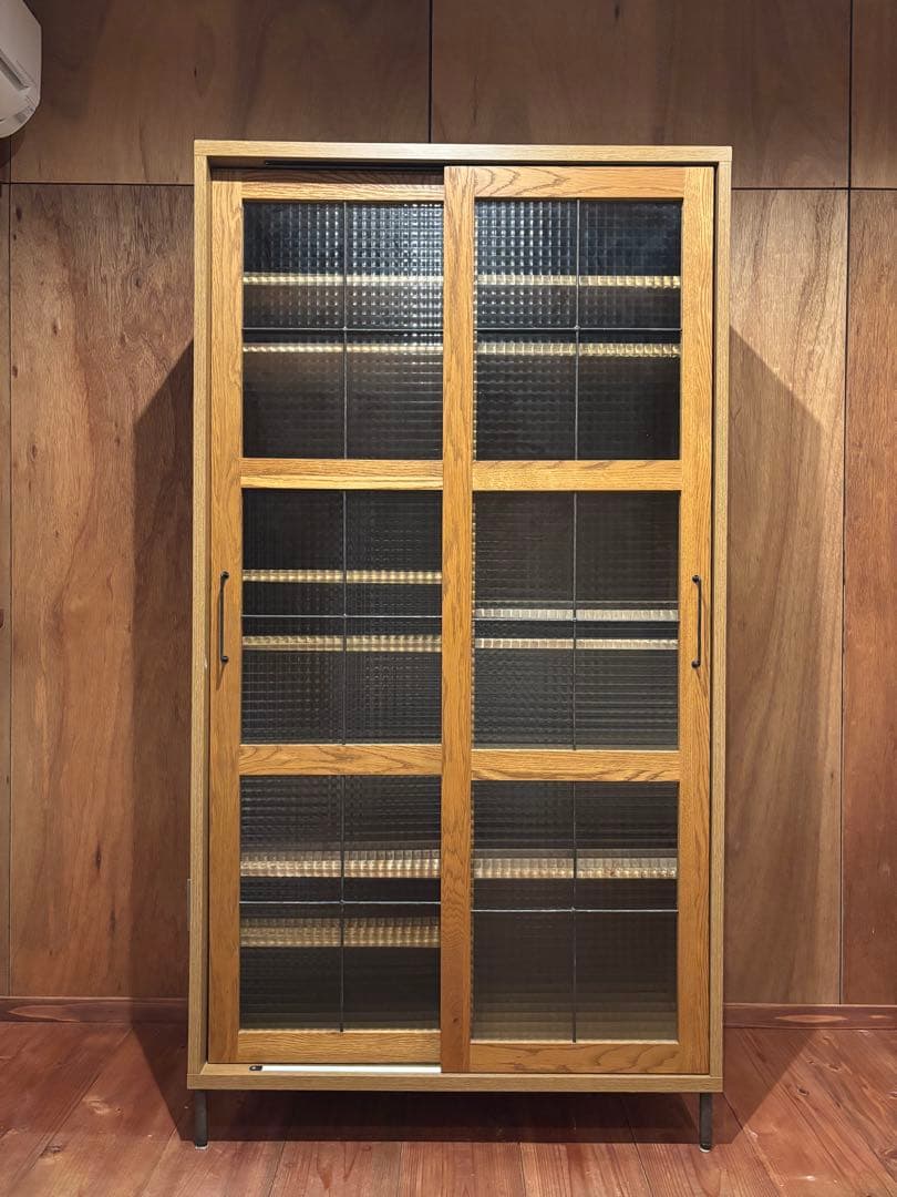 アデペシュ/カデル スライドガラスキャビネット ハイ /収納