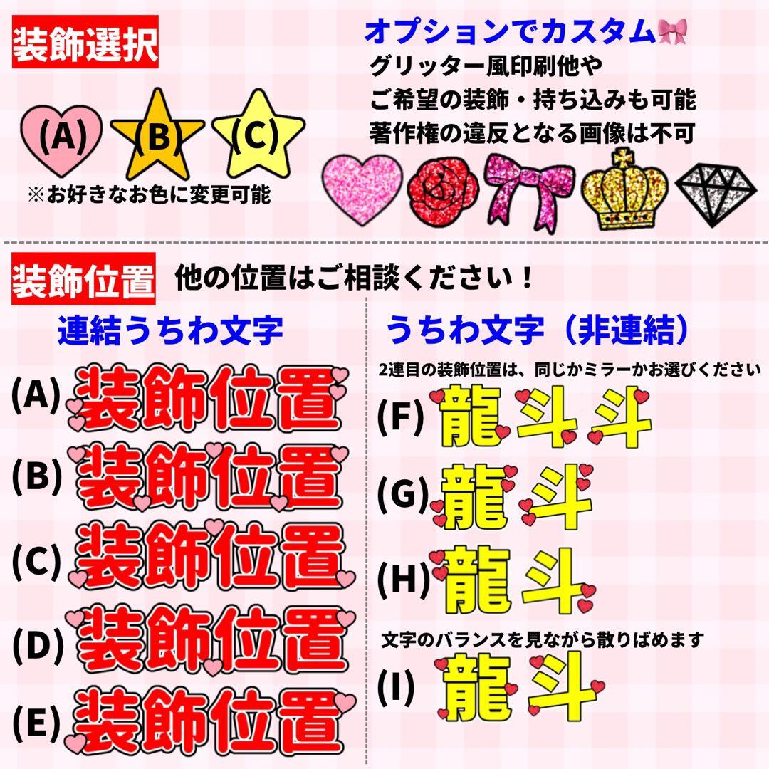 【プリント】オーダー 連結うちわ文字　文字パネル　うちわ文字