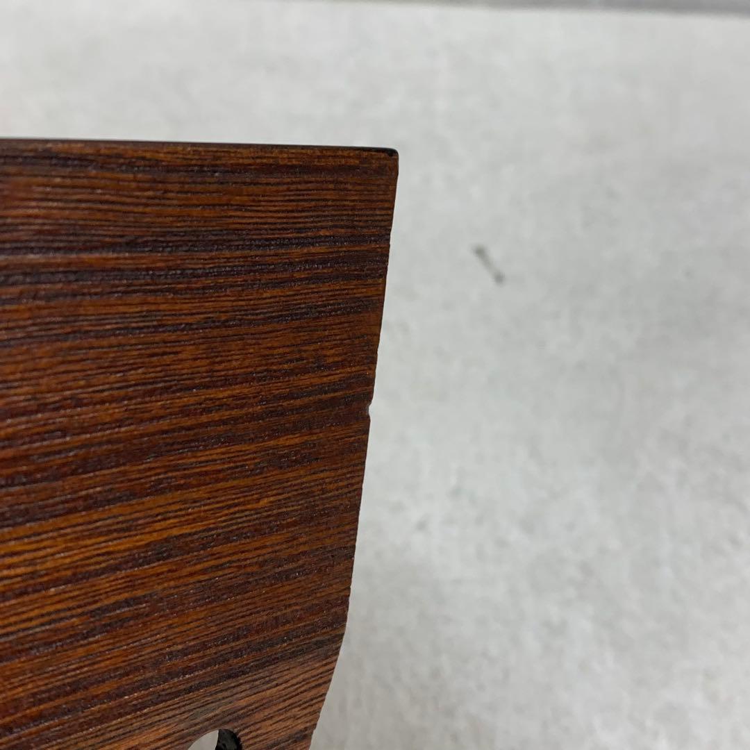 菓子器 堅地屋清兵衛 塗師 茶道具 茶の湯 木目 六角