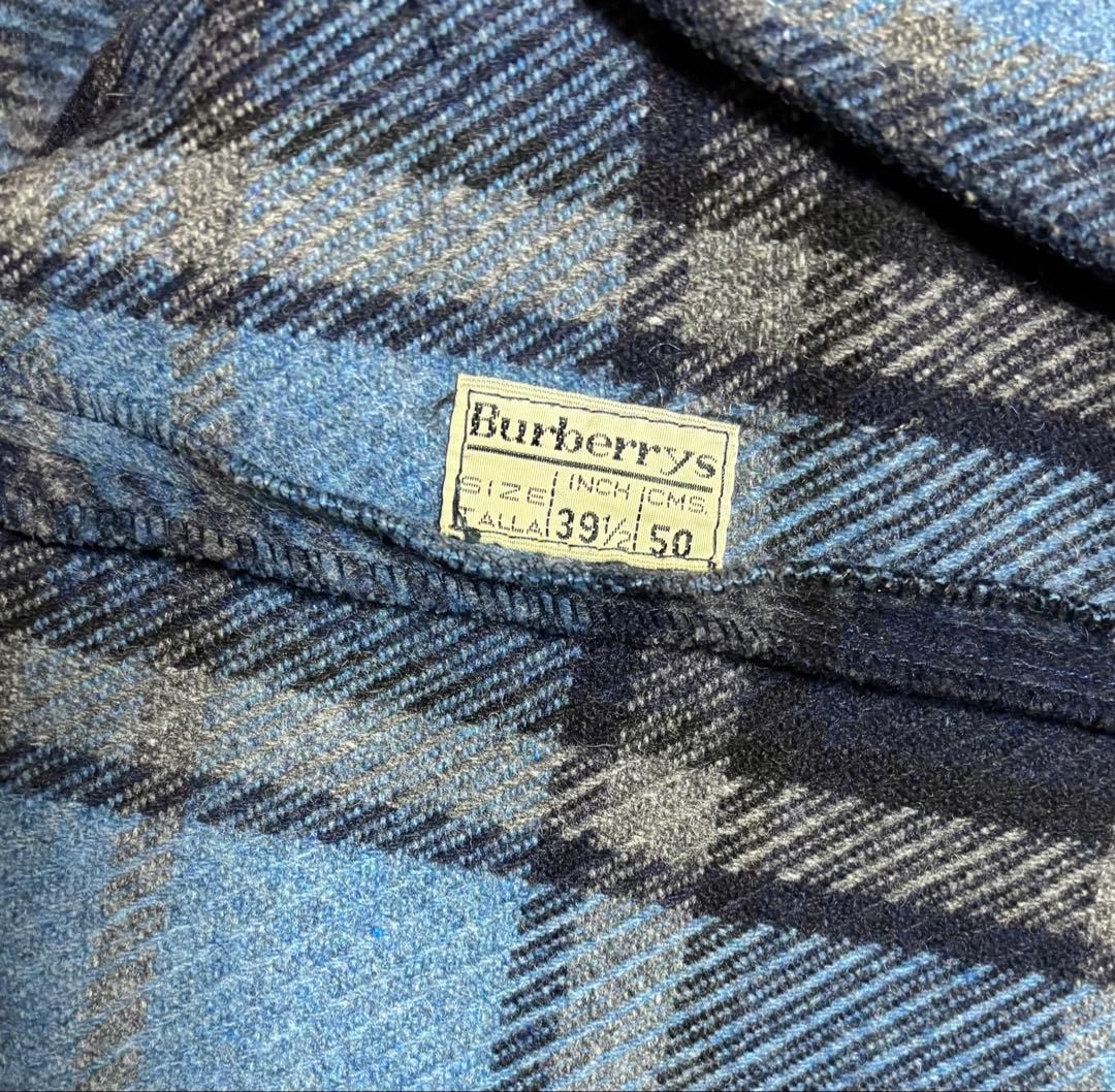 BURBERRY チェック柄ジャケット ブルー