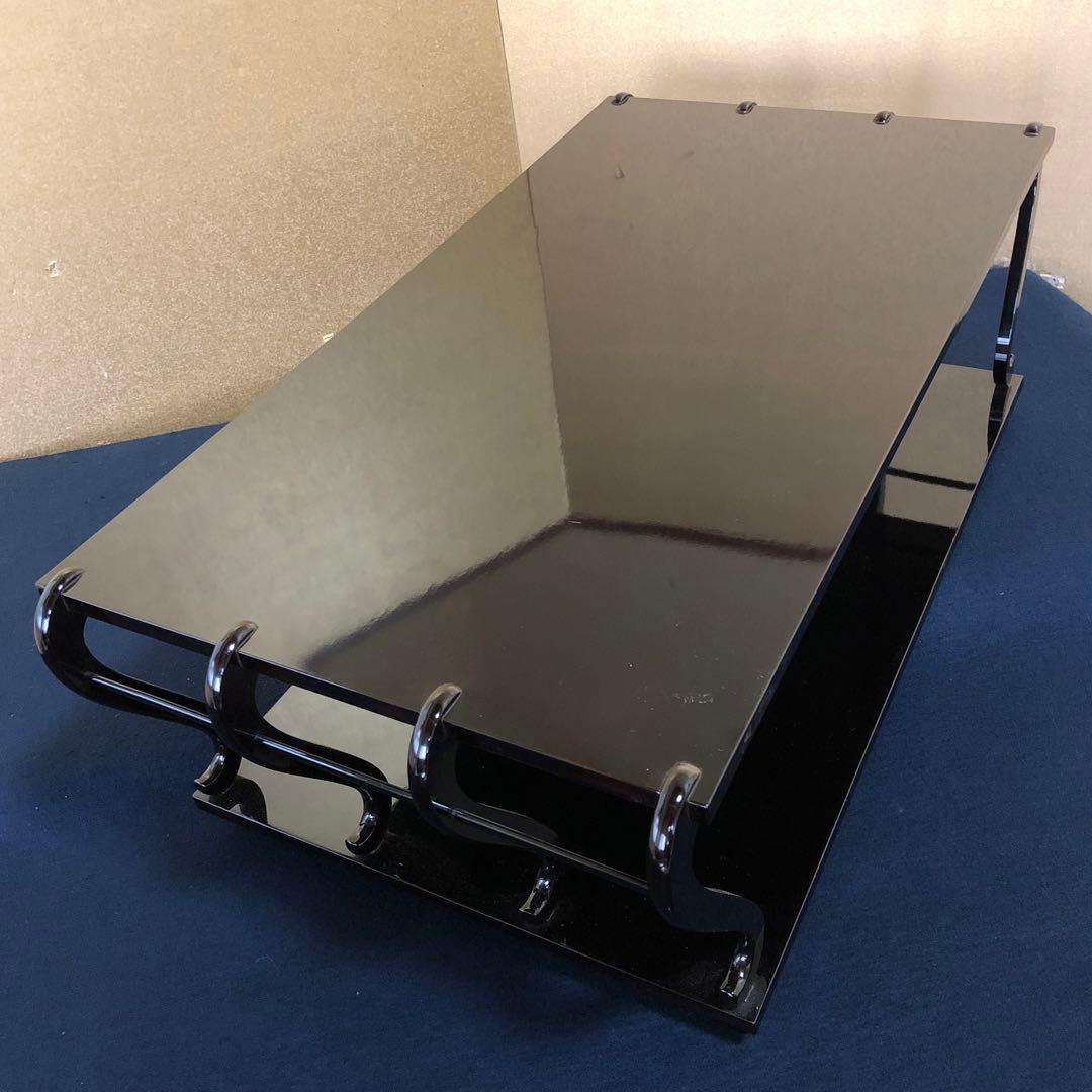 《R》黒塗 八足卓 花台 二段卓 八脚卓 木箱 時代　251003あ6