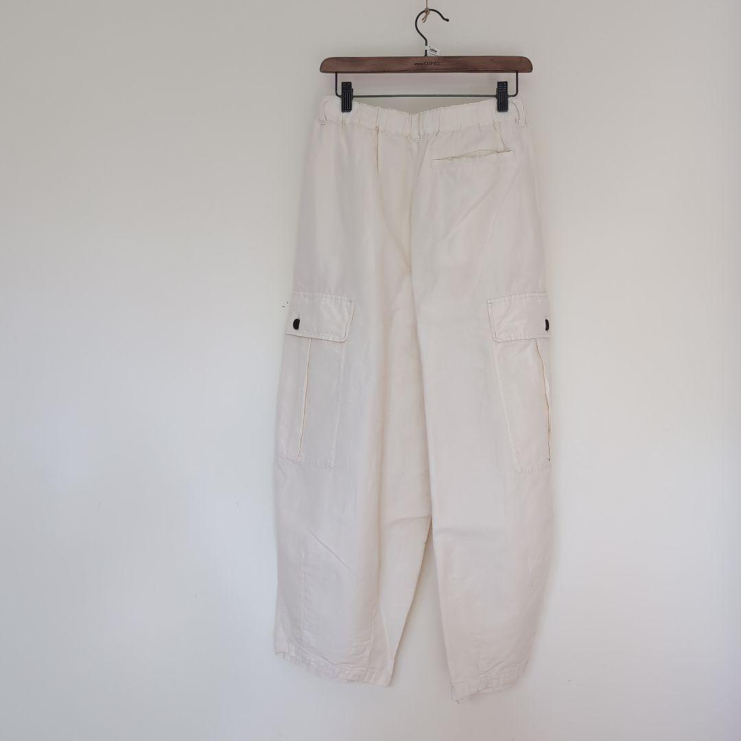 【新品タグ付】 nest Robe コットンリネン石目 コクーンカーゴパンツ