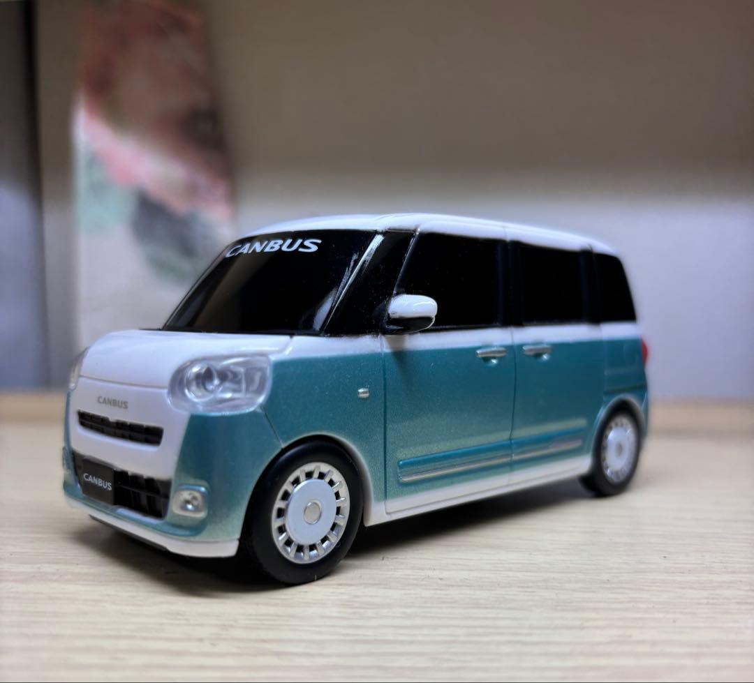 新型ムーヴキャンバス ミニカー プルバックカー ストライプス レイクブルー