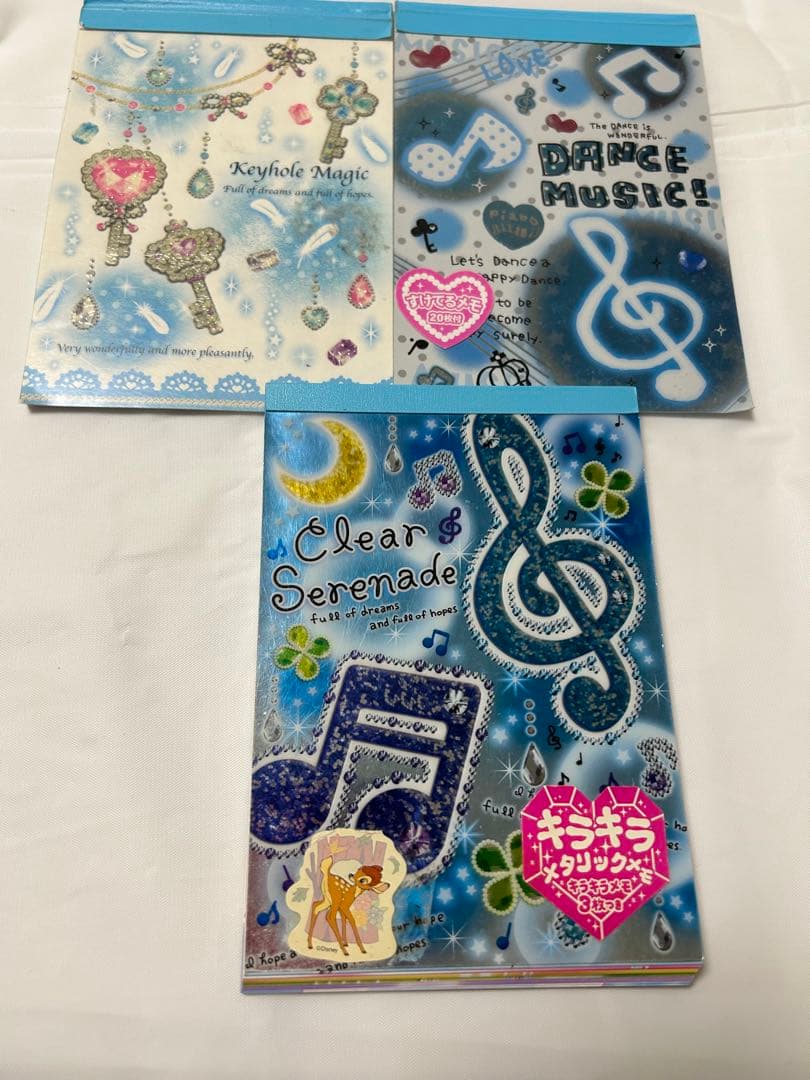 平成 レトロ ファンシー キラキラ 音符 クラックス メモ帳 おまとめ売り