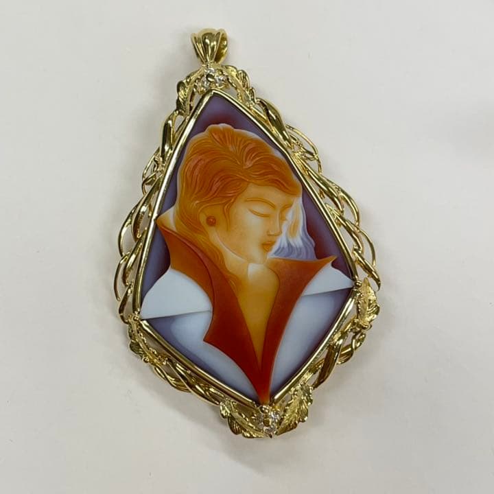 K18 カメオ ブローチ&トップ 卸売