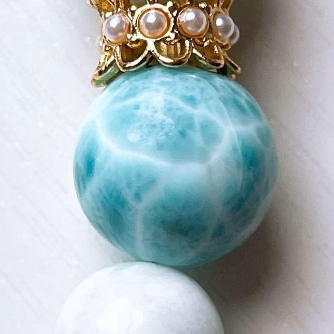 Berry様♥️ラリマー 大玉16.6mm＆ブルートパーズ天然石ブレスレット