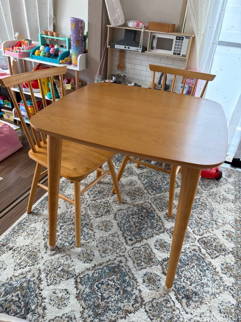 ニトリダイニングテーブル3点セット (DT ATLS 75×75cm)