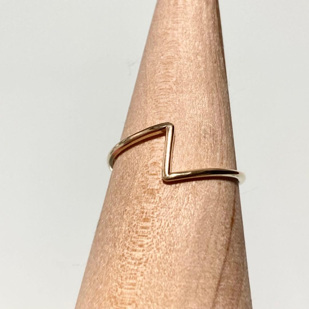 L&Co. K10YG ミニマル デザインリング 11号