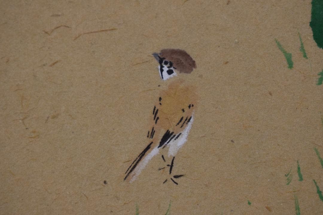 模写】谷文晁/桜に小禽図/小鳥図/掛軸☆宝船☆Y-511 JM 模写】谷文晁