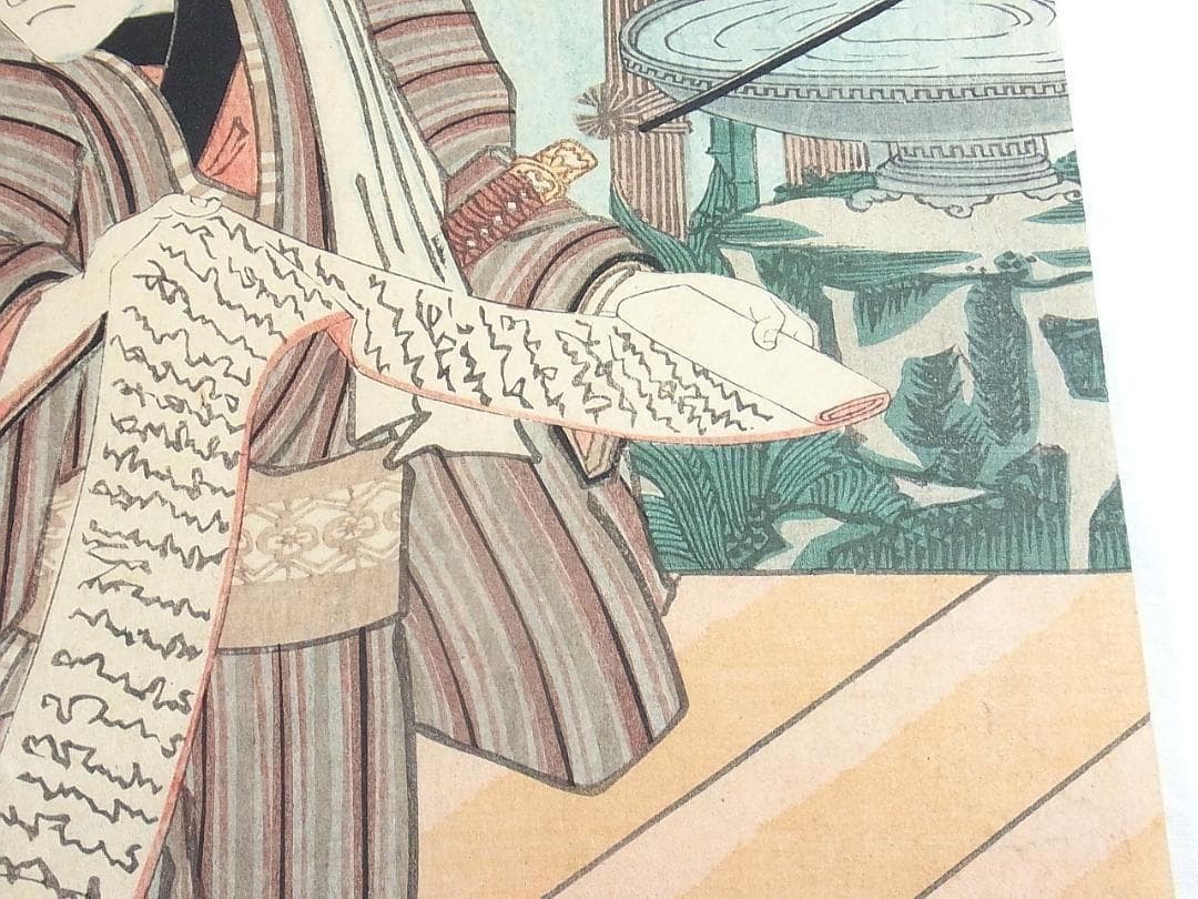 歌川国貞 浮世絵 役者絵 木版画 豊國画 アンティーク 江戸時代 - 版画