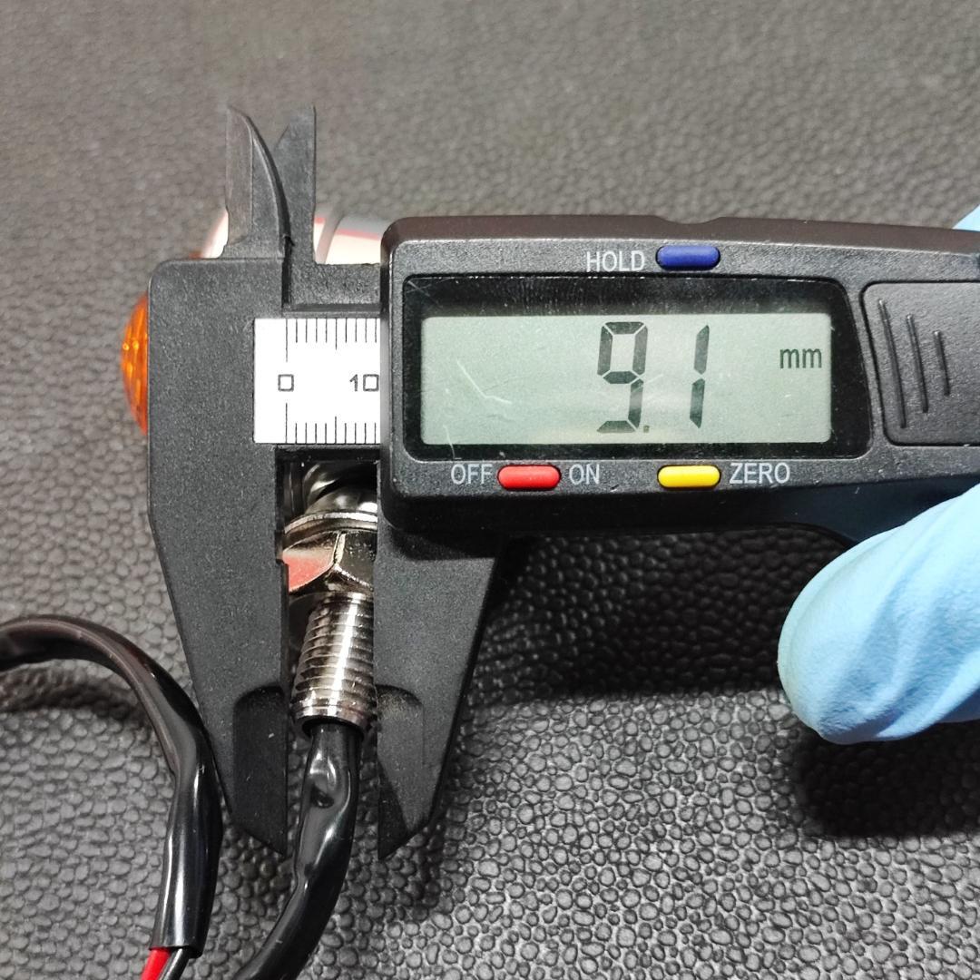 ミニバレットウインカー 電球 M10-P1.25 アルミ ポリッシュ 4個セット