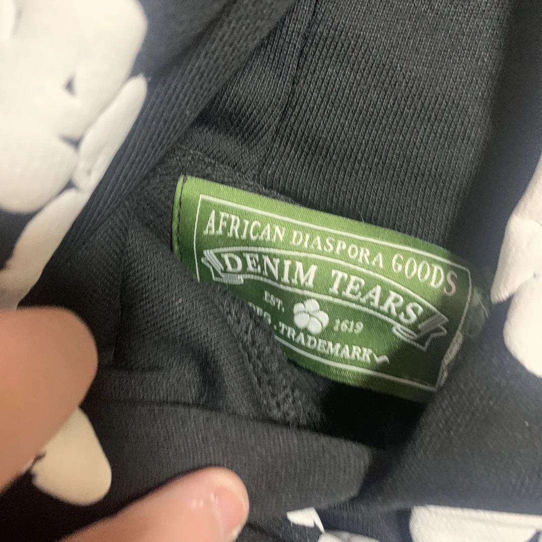 DENIM TEARS 花柄パーカー 黒