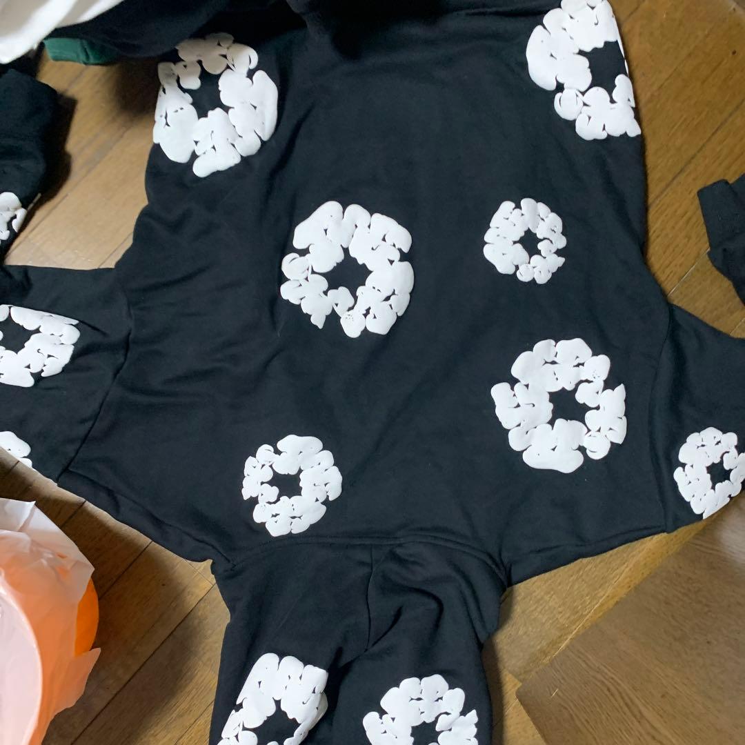 DENIM TEARS 花柄パーカー 黒