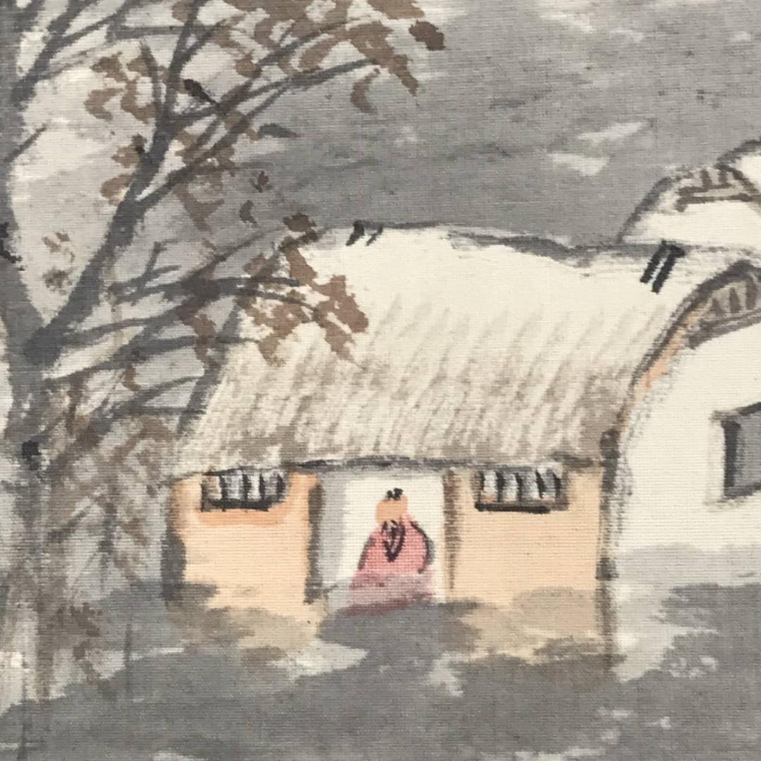 油絵 絵画 【おおかみのおなかのなか】額縁なし