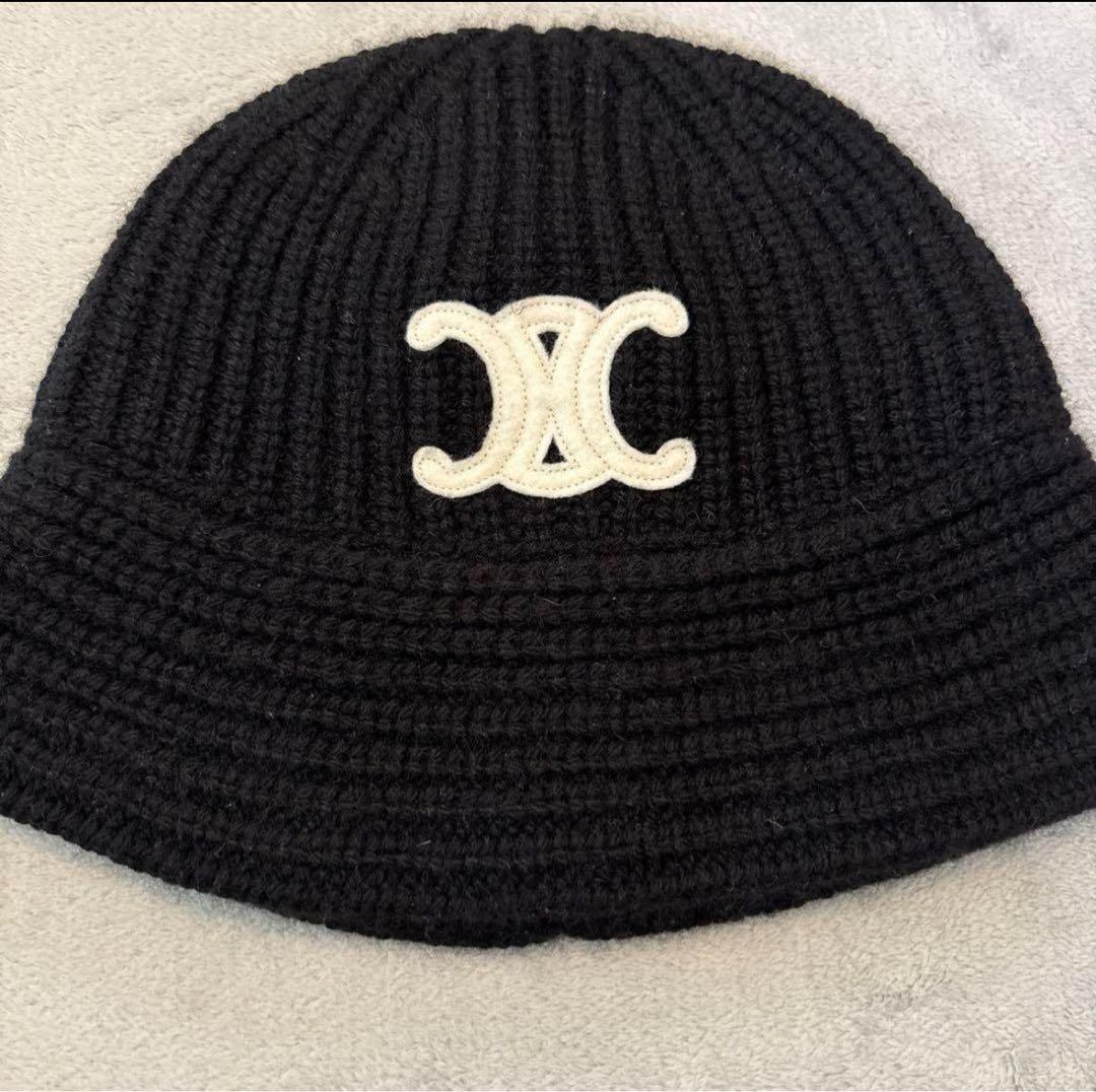 CELINE クロシェバケットハットニット帽