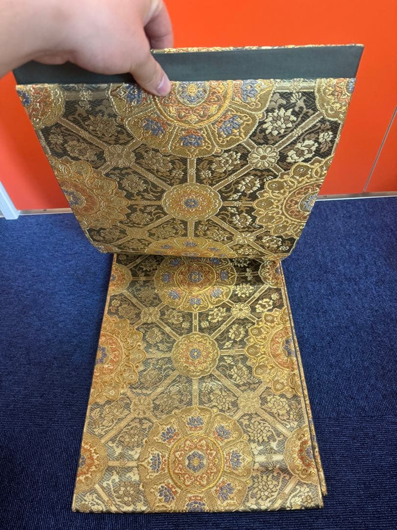 1939 袋帯 古代彫金紋 西陣織 金糸 高級上質上品 約440cm未使用