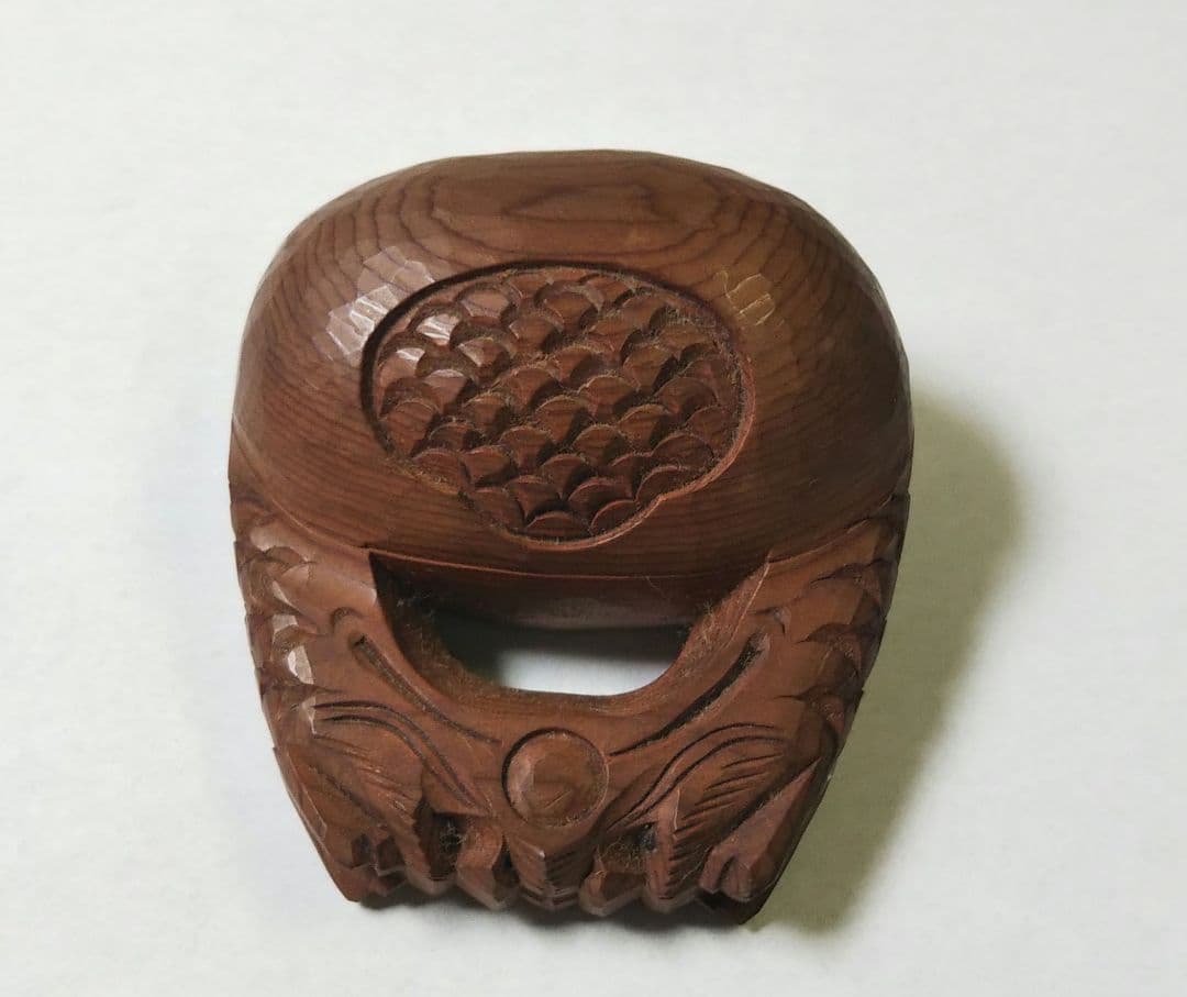 茶道具 香合 一位 一刀彫 木魚 公之刀 茶道具 香合 一位 一刀彫 木魚 公之刀 【公式通販】