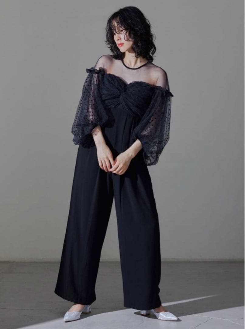 ANDRESD】flocky dot pants dress