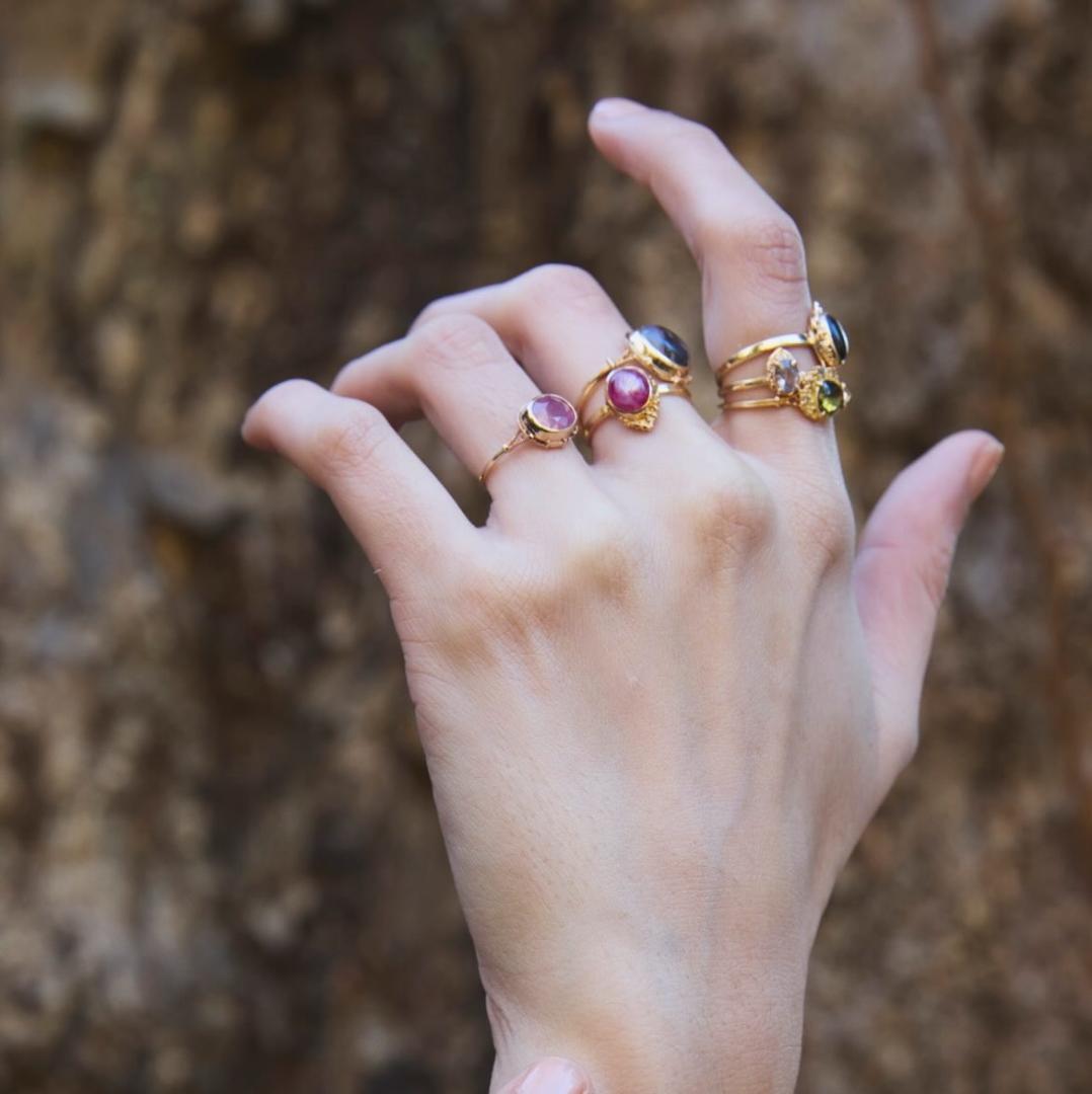 9万◆新品◆ミャカレジュエリー ピンクサファイア10Kリングアッシュペーフランス