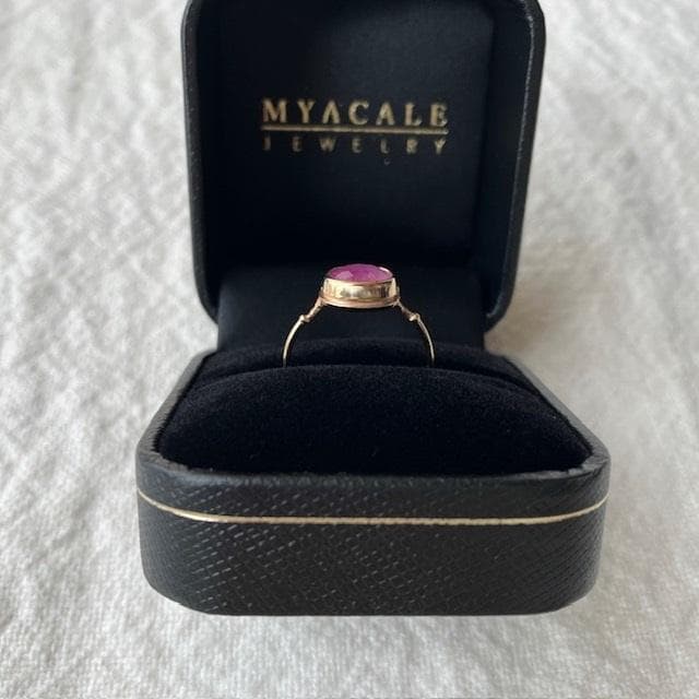 9万◆新品◆ミャカレジュエリー ピンクサファイア10Kリングアッシュペーフランス