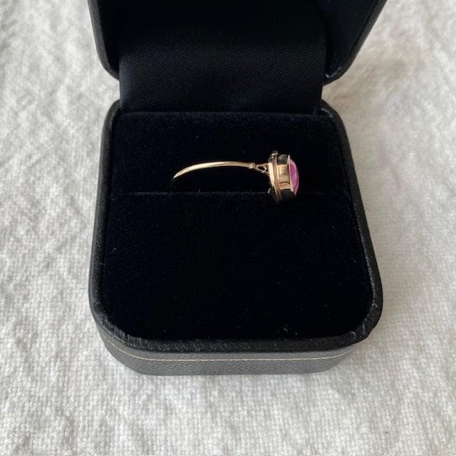 9万◆新品◆ミャカレジュエリー ピンクサファイア10Kリングアッシュペーフランス