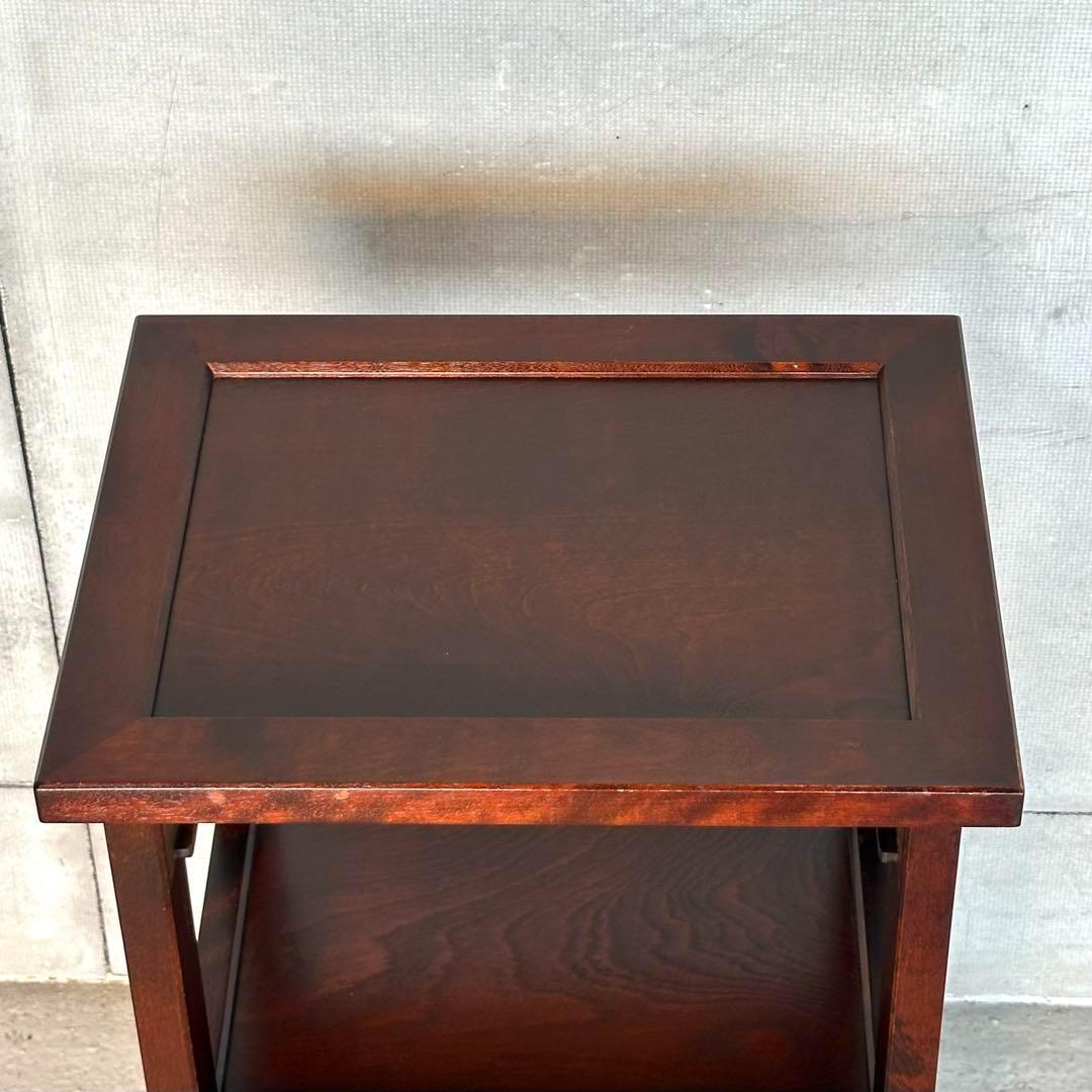 ✿ 昭和レトロ ✿ 北海道民芸家具 カバ無垢材 電話台 サイドチェスト