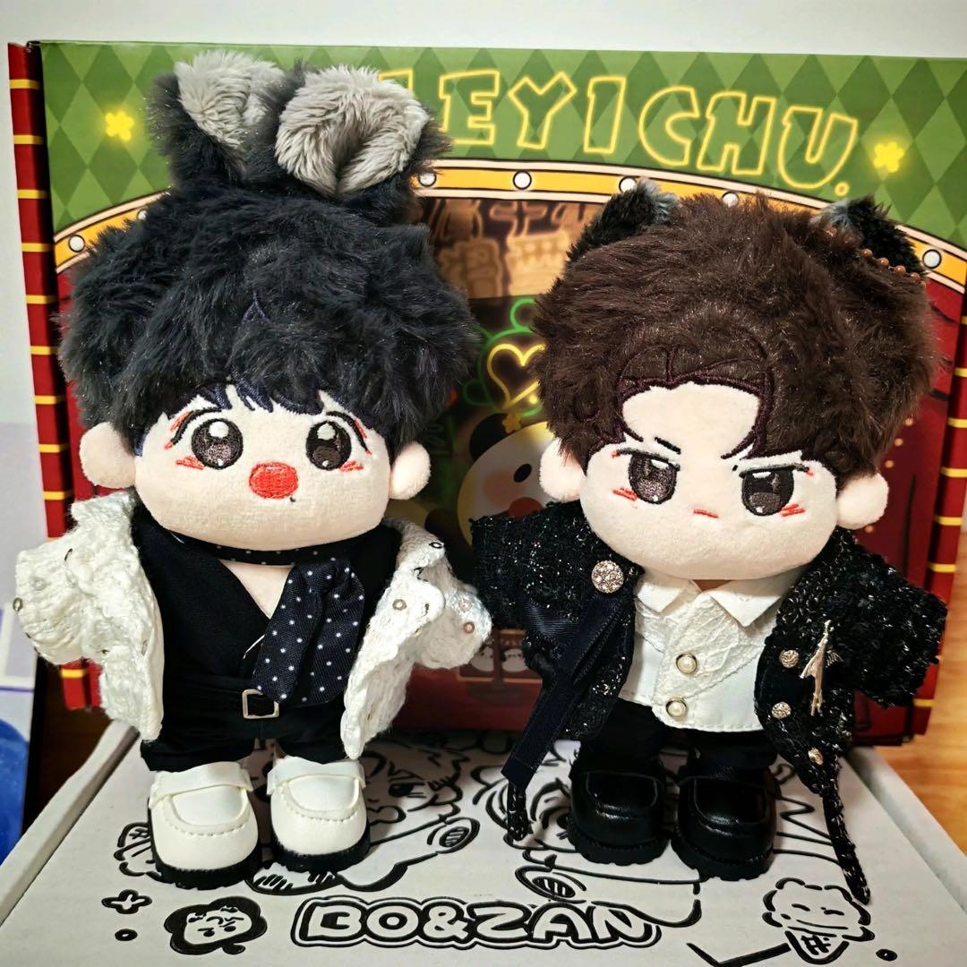 即発送 お靴付き 10cm 王一博 ぬいぐるみ パリ 着せ替え お洋服 0205