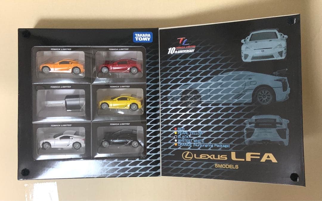 トミカリミテッド 10周年　レクサス LFA　5モデル