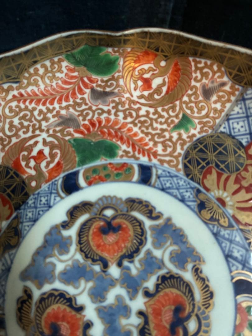 古伊万里 色絵金彩 大皿 直径31センチ×高さ4.9センチ 江戸後期の通販は