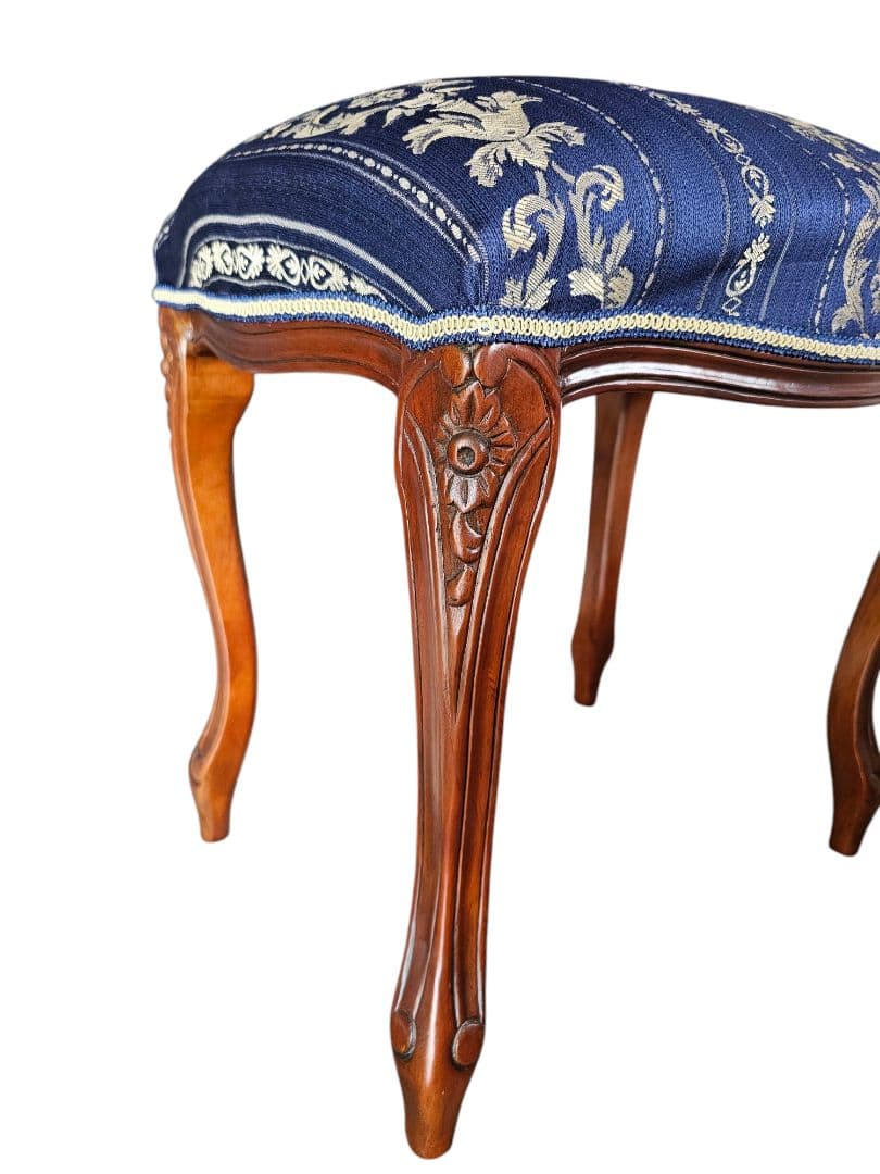 猫脚 アンティーク オットマン チェア スツール 姫家具 ロココ調