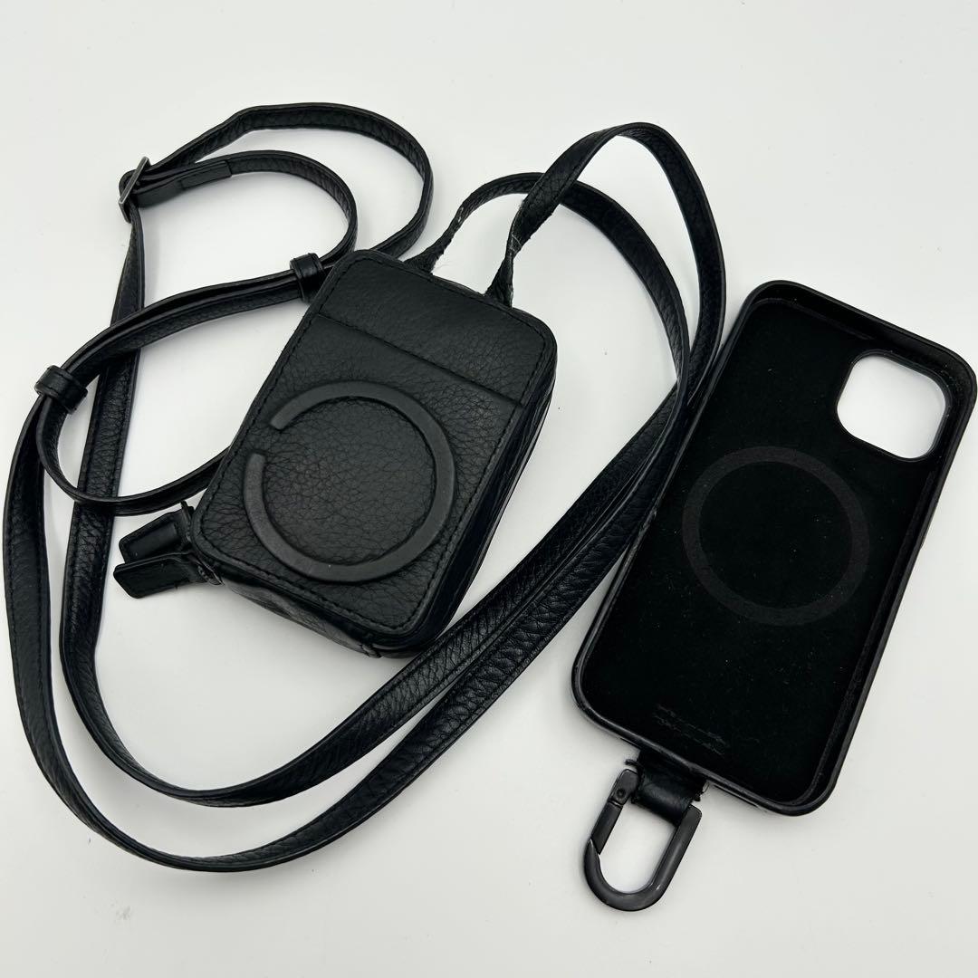 objcts.io マイクロバッグ アジャスタブルレザーストラップ付 ブラック