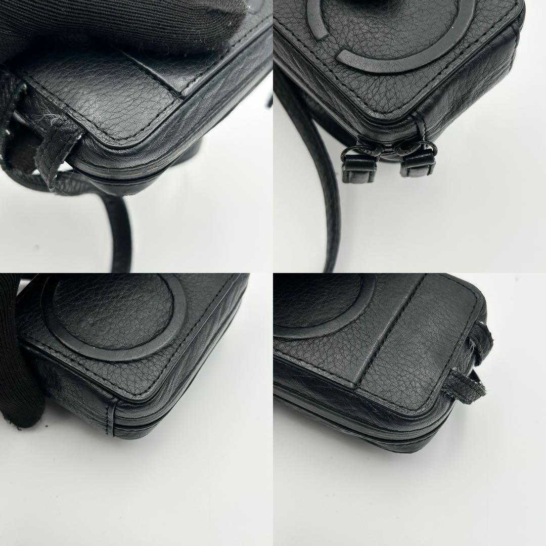 objcts.io マイクロバッグ アジャスタブルレザーストラップ付 ブラック