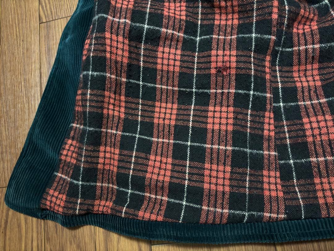 や*と様 フランスヴィンテージ 動物ボタン ハンティングジャケット グリーンコー