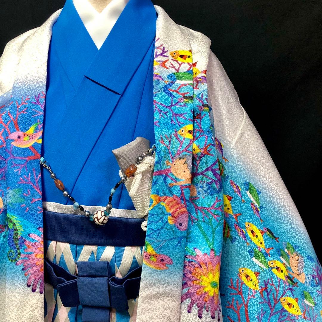 【ブランド　Moe】　七五三　5歳　永田萌　希少　羽織　着物　袴　セット　男の子