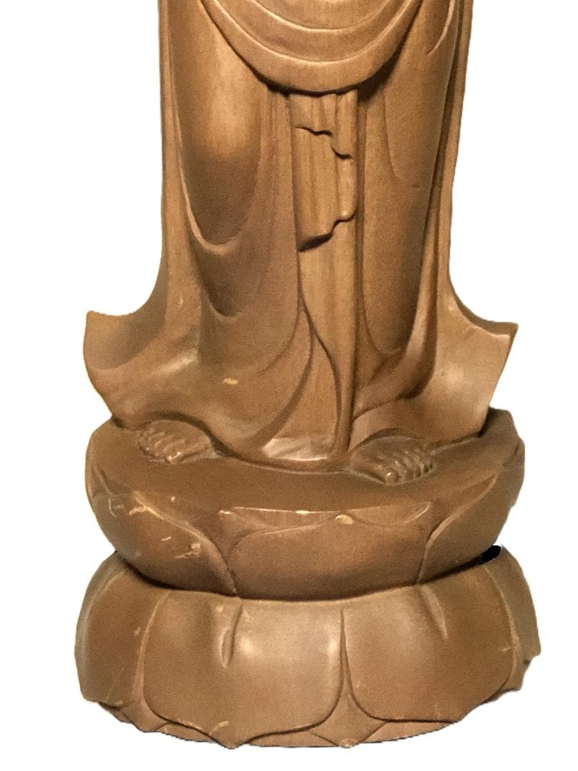 春山作 聖観音菩薩立像 】 一木造 高さ64cm - メルカリ