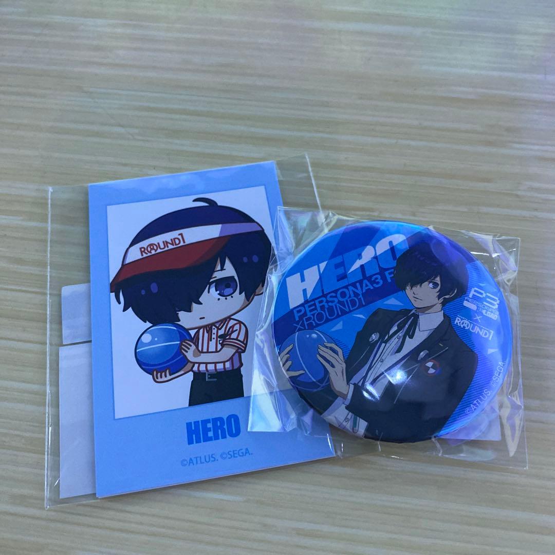 ペルソナ3 ペルソナ ラウンドワン 缶バッジ 結城理 主人公 イラスト