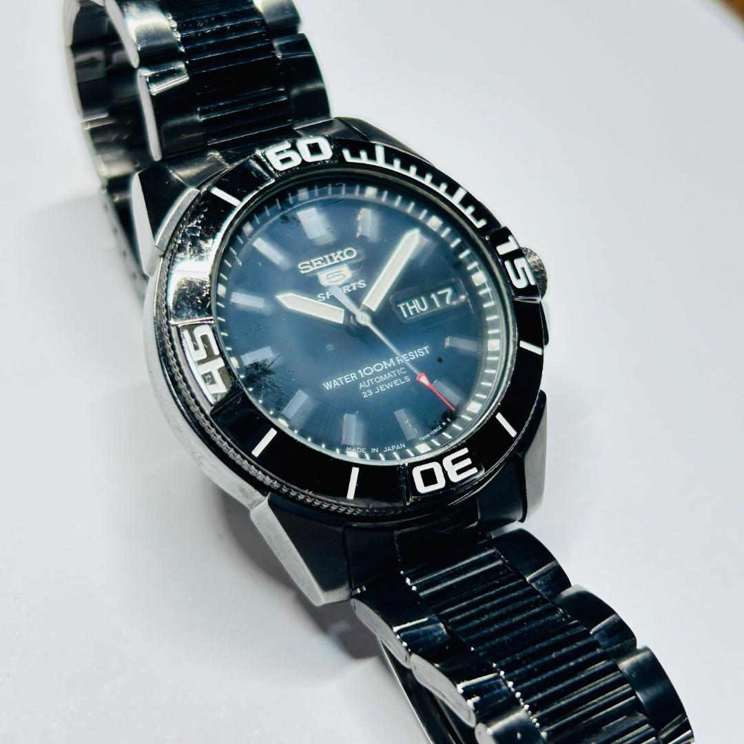 稼働 セイコー ファイブ スポーツ SEIKO 5 デイト ダイバーズウォッチ