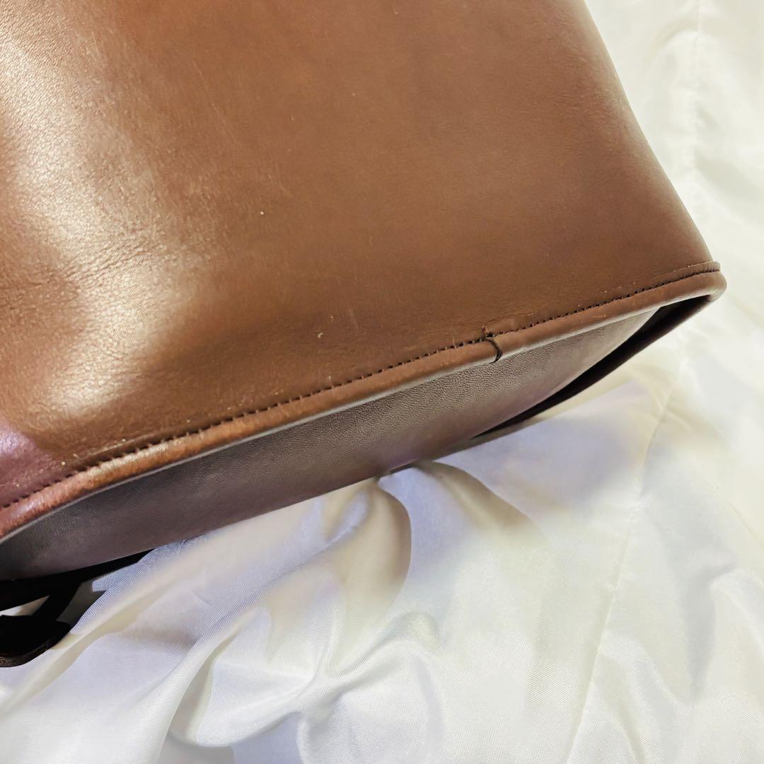 美品 COACH オールドコーチ 巾着型ショルダー ブラウン 9952