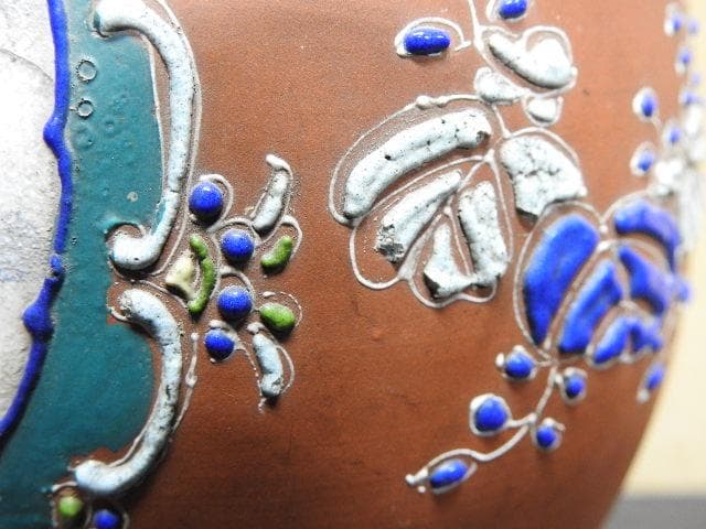 色絵万古花瓶 MA61