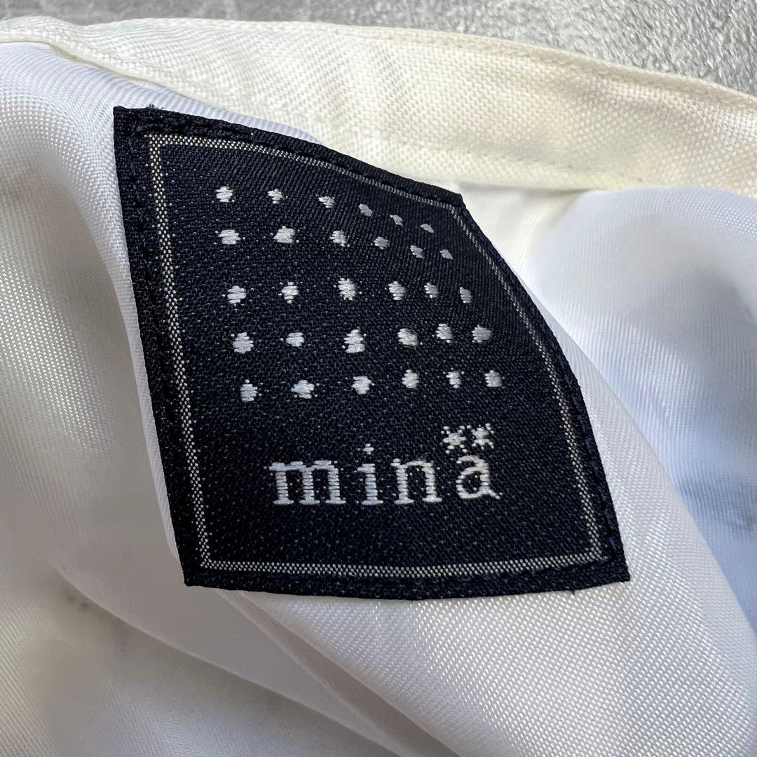 【美品】リネン100♡ミナペルホネン　Flower Box スカート　刺繍　総柄