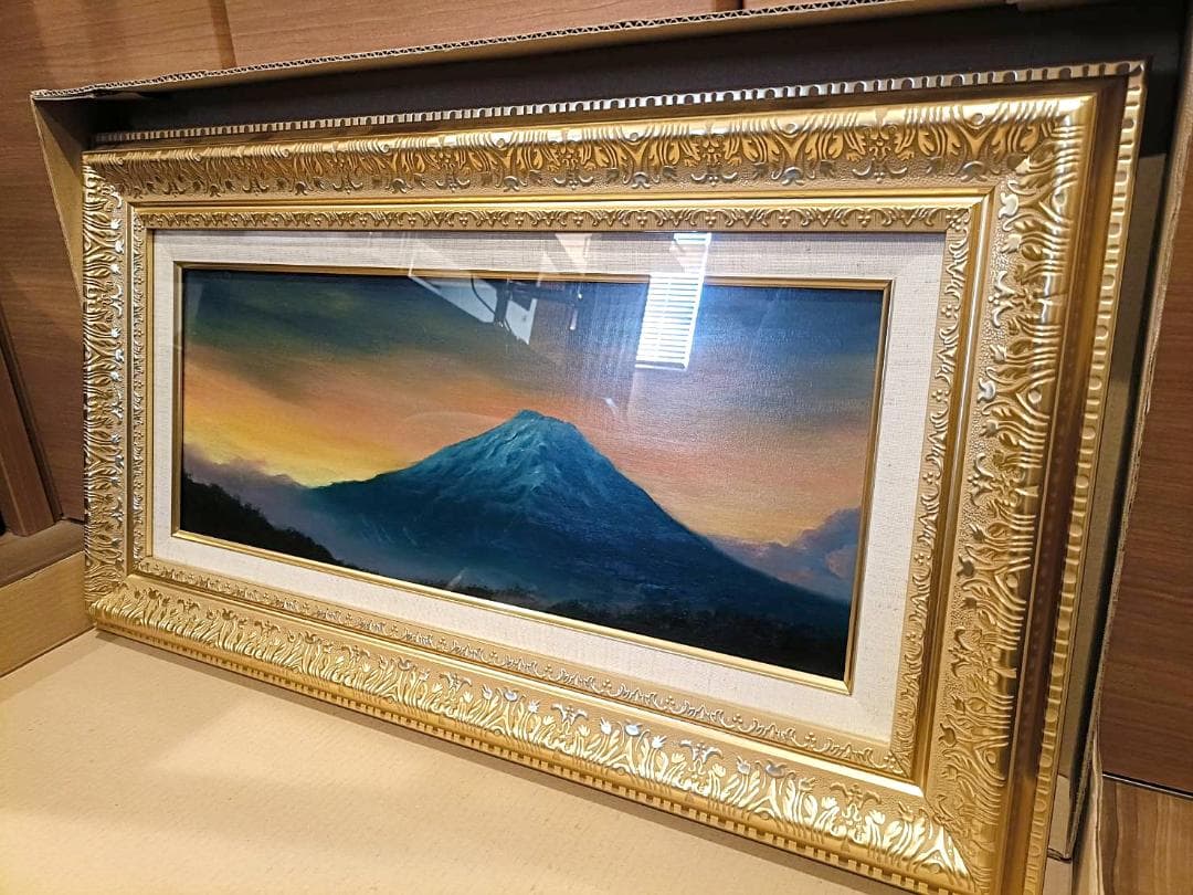 油彩画 / 青富士