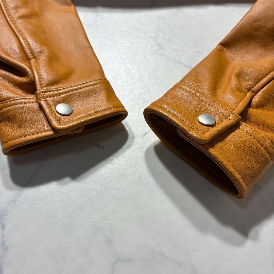 極美品✨ラトルトラップ シングル ライダースジャケット キャメル 羊革