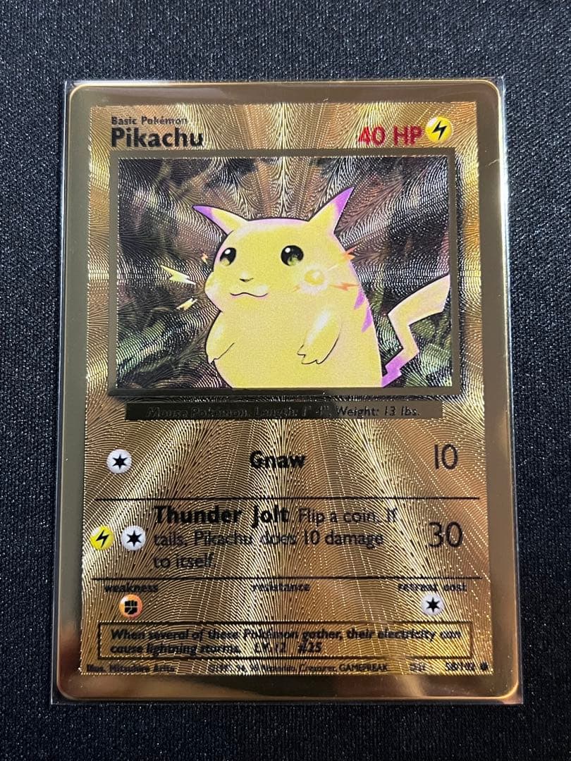 ポケカ公式メタルカードピカチュウリザードン 25th 海外限定 psa8