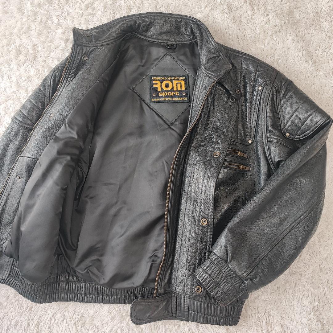 全国無料，最新作】 レッドバロン ROM SPORT レザージャケット 牛革 黒