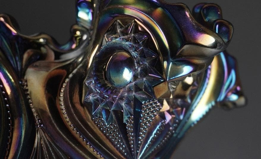 Carnival Glass カーニバルガラス ボール オーロラ パープル - メルカリ